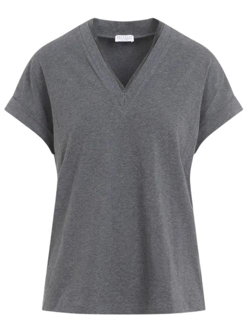 T-shirt con dettaglio Monile BRUNELLO CUCINELLI | M0T18BD222CV563